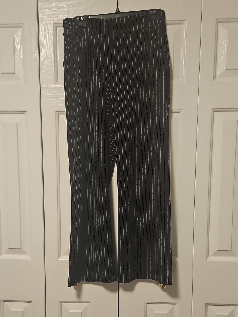 Striped Black Wide-Leg Trousers Add To Bundle